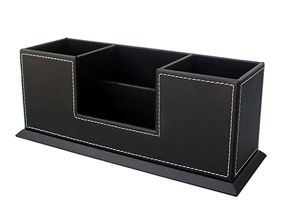 Desktop PU Leather Storage Box