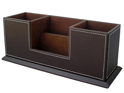 Desktop PU Leather Storage Box
