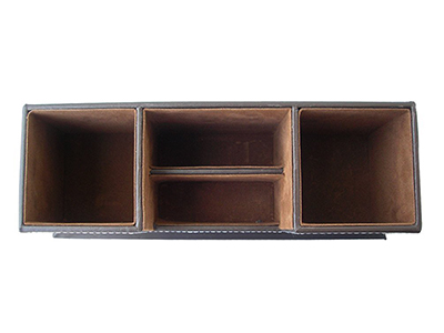 Desktop PU Leather Storage Box