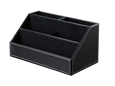 Leather Multi-function Desk Stationery Organizer 