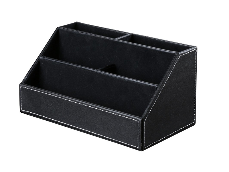 Leather Multi-function Desk Stationery Organizer 