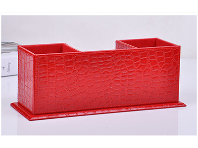 leather desk multi-function stationery organizer