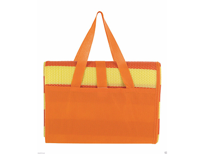 TWO TONE STRIPE BEACH MAT WITH INFLATION PILLOW 