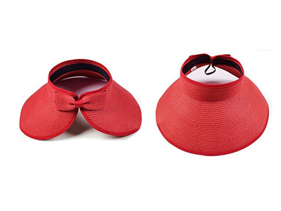 FOLDABLE STRAW VISOR HAT