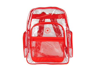 K-CLIFFS CLEAR TRANSPARENT PVC SCHOOL BACKPACK 