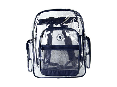 K-CLIFFS CLEAR TRANSPARENT PVC SCHOOL BACKPACK 