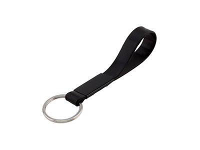 SILICONE METAL PLATE KEY RING