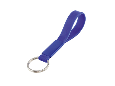 SILICONE METAL PLATE KEY RING