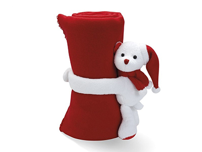 FLEECE BLANKET WITH TOY