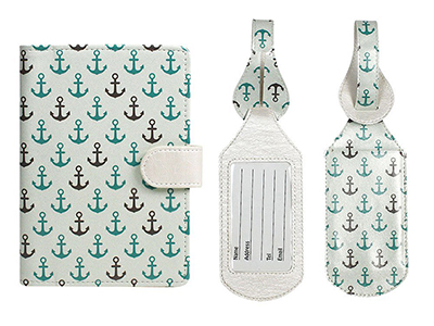 PASSPORT CASE WITH PEN HOLDER AND 2 MATCHING LUGGAGE TAGS