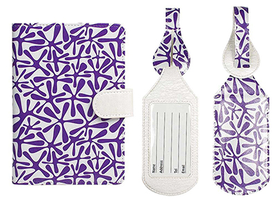 PASSPORT CASE WITH PEN HOLDER AND 2 MATCHING LUGGAGE TAGS