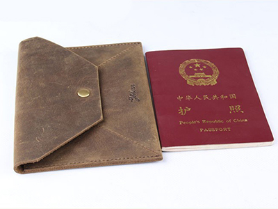 GENUINE LEATHER ENVELOPE PASSPORT WALLET