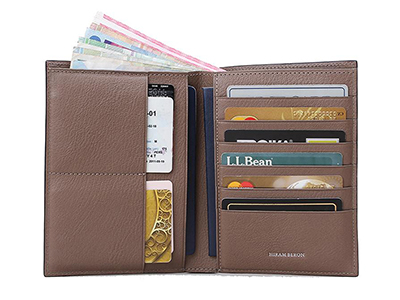 LEATHER PASSPORT PROTECT COVER & TRAVEL WALLET
