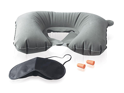 PILLOW, EYE MASK & PLUGS SET