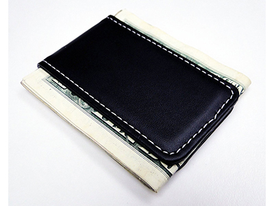 LEATHER MAGNETIC MONEY CLIP