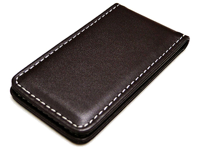 LEATHER MAGNETIC MONEY CLIP