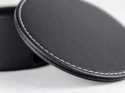 LEATHER ROUND COASTERS