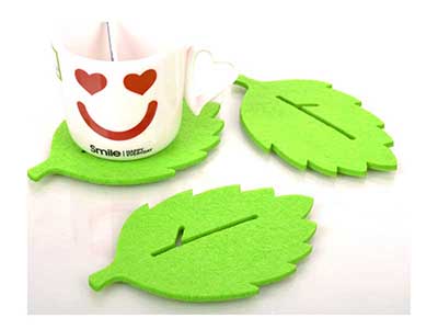 FELT LEAF COASTERS