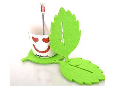 FELT LEAF COASTERS