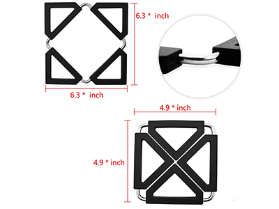 ADJUSTABLE SIZE HEAVY DUTY SILICONE AND METAL POT MAT
