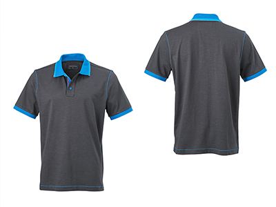 COTTON POLO SHIRT WITH CONTRASTING LINES