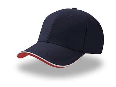 CONTRAST PIPING BASEBALL CAP IN BRUSHED COTTON
