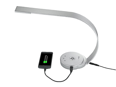 LED desk lamp with QI wireless charging 