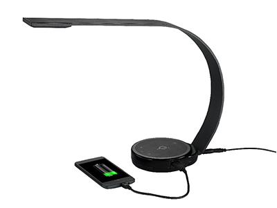LED desk lamp with QI wireless charging 