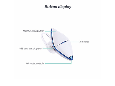 Mini Jewel Bluetooth Headset I3 