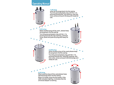 Universal Travel Multi-Purpose AC Wall Power Adapter 