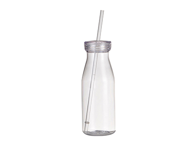 Plastic Water Bottle With Straw 