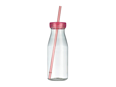 Plastic Water Bottle With Straw 