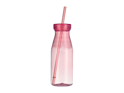 Plastic Water Bottle With Straw 