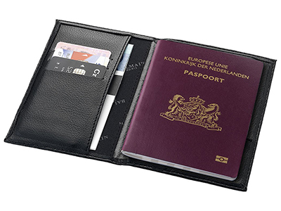 Balmain Ballpoint Pen & Passport Wallet Gift Set