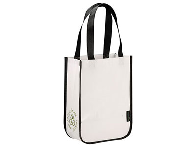 SMALL LAMINATED NON-WOVEN SHOPPER TOTE