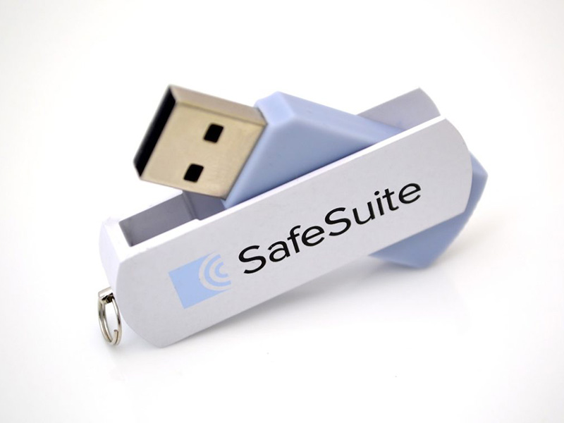 PLASTIC SWIVEL USB FLASH DRIVE