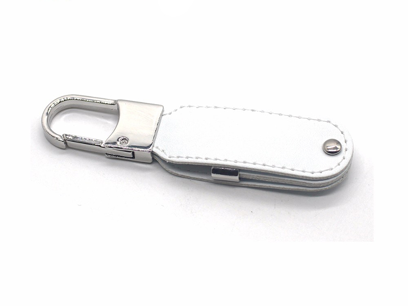 LEATHER SWIVEL USB FLASH DRIVE