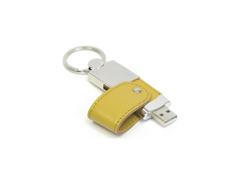 LEATHER SWIVEL USB FLASH DRIVE