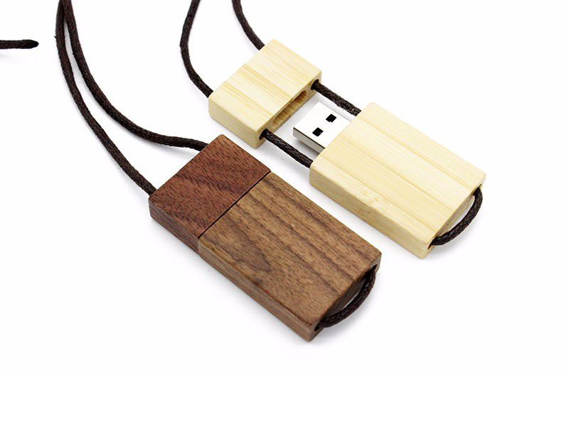 WOODEN USB WITH STRING