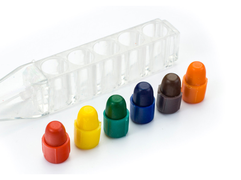 6 COLOR BULLET SHAPE WAX CRAYON