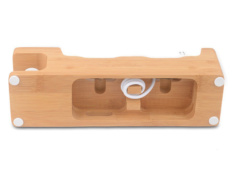 Wooden Charging Dock Station & Phone Stand