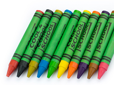 10 Wax Crayons in a Box 