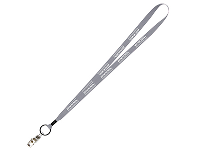 Snap with Metal Bulldog Clip Lanyard 