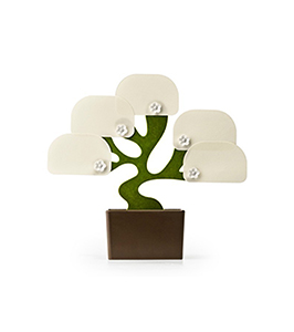 Desk Bonsai Storage Box & Note Plate Tree