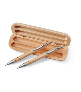 Pen Gift Set In Wooden Box