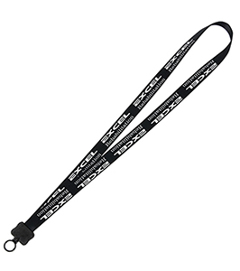 Smooth Nylon Lanyard With Plastic O-Ring