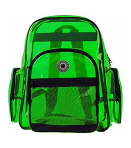 K-CLIFFS CLEAR TRANSPARENT PVC SCHOOL BACKPACK 