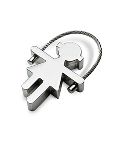 METAL GIRL KEY RING