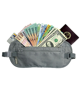 BREATHABLE UNDER-CLOTHES TRAVEL SECURITY WAIST POUCH
