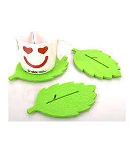 FELT LEAF COASTERS